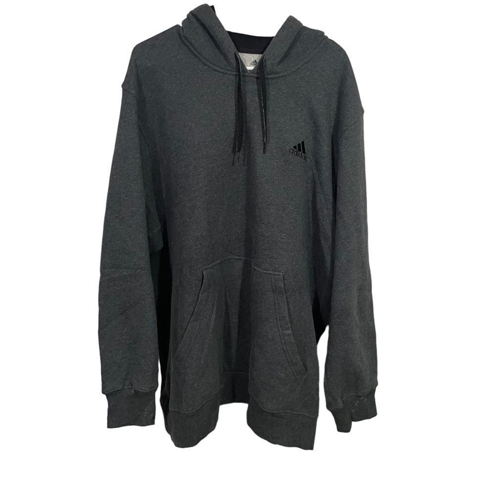 Adidas Charcoal Grey Athletic Hoodie Sweatshirt